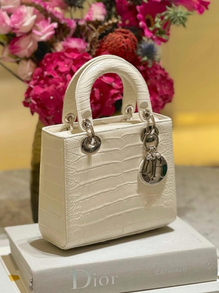 شنطة ديور Crocodile leather مقاس 17cm