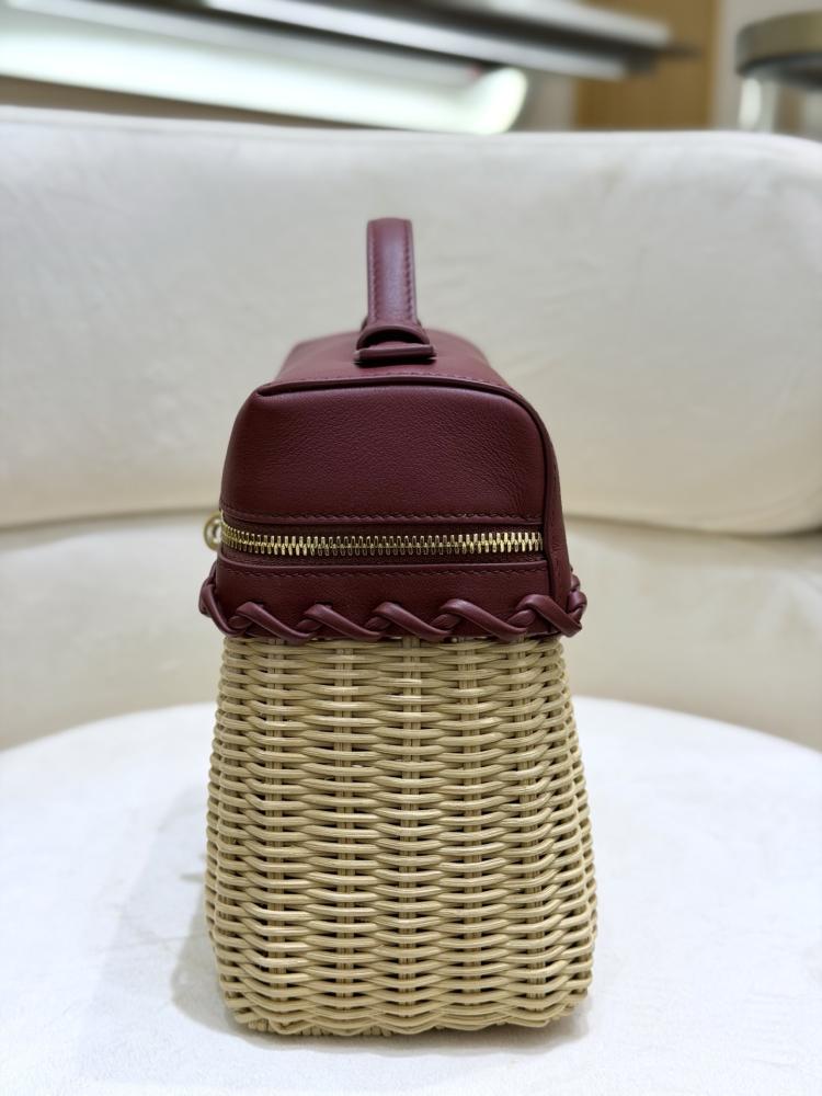 شنطة لورو بيانا Extra West Wicker Lora piana مقاس 19 cm
