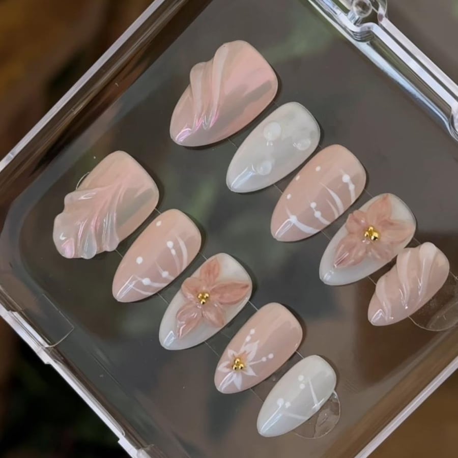 pink fairy nails