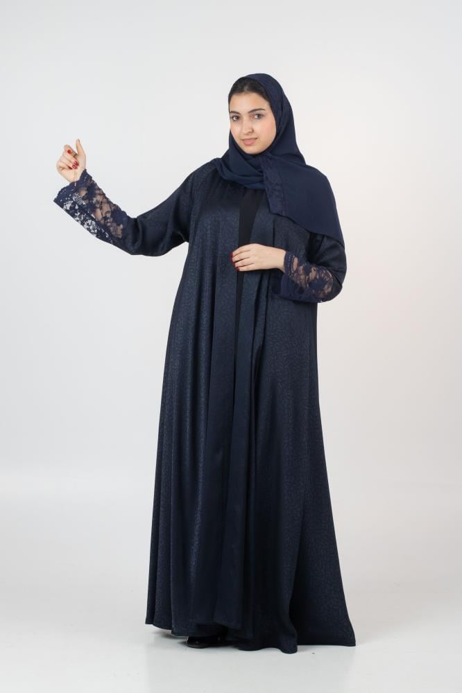 عباية جاكار دانتيل كحلي – قصة كلوش