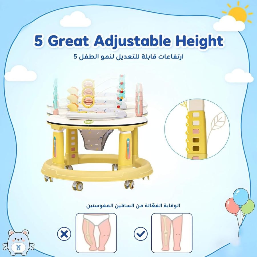 مشاية أطفال H Hippo 4 في 1
