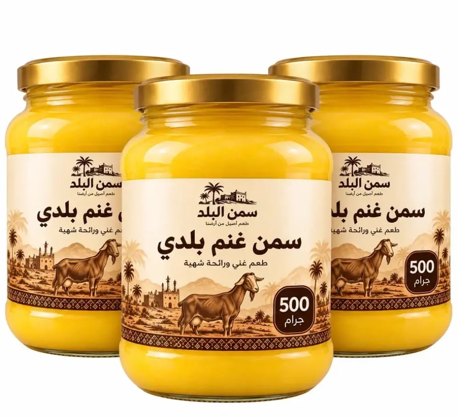 سمن غنم  بلدي ثلاث (عبوات 500جرام )