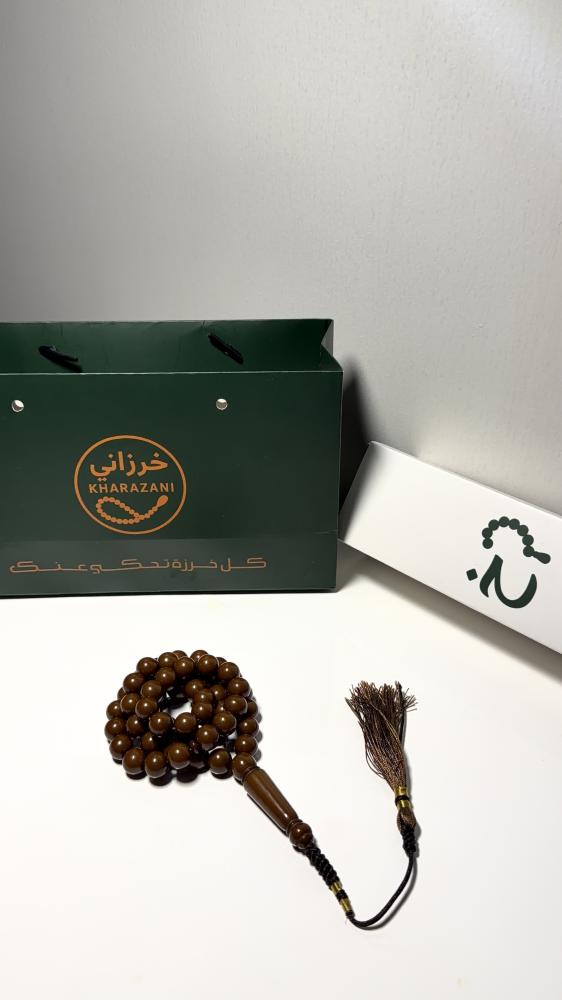 بكلايت بني بكركوشة ، حجم الخرز: ١٠ ملي ، نوع القصه: دائري ، عدد الخرز: ٥١