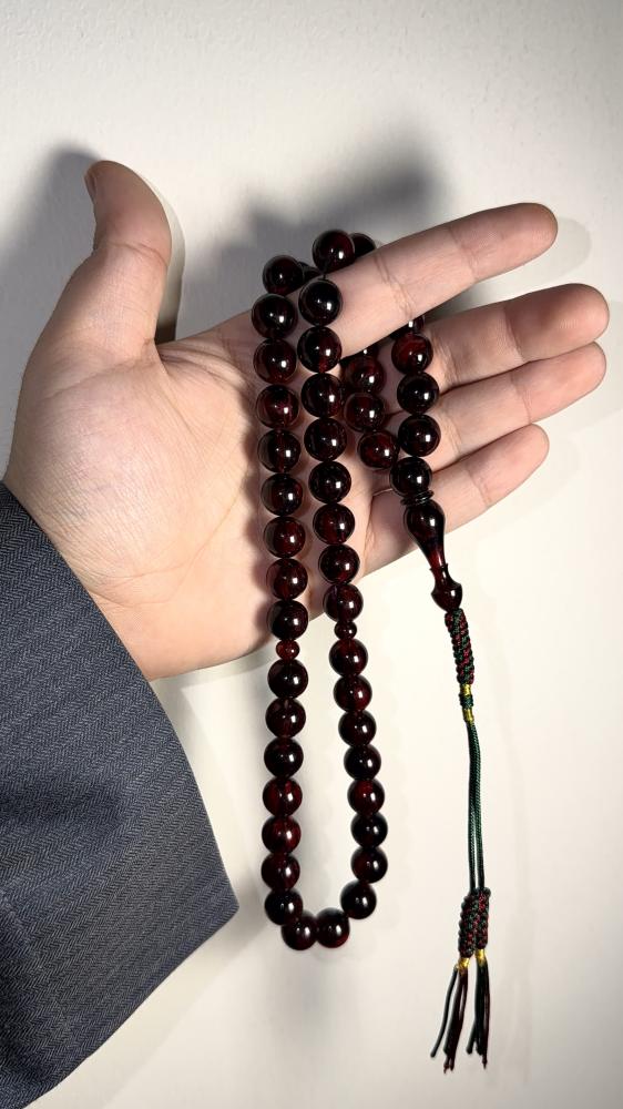 Andalus Toti dark wavy with Bakrucha, bead size: 11 mm, type of story: circular, number of beads: 51