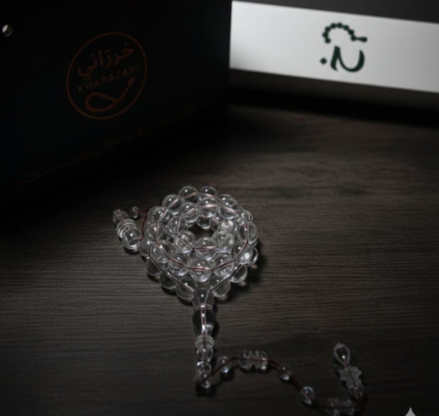 كاست شفاف ( قزاز الطيارة ) ورشة الفارس ،  حجم الخرز: ١١ ملي ، القصة: دائري ، عدد الخرز: ٥٧  ، السبيرات: شاهد و كبوس