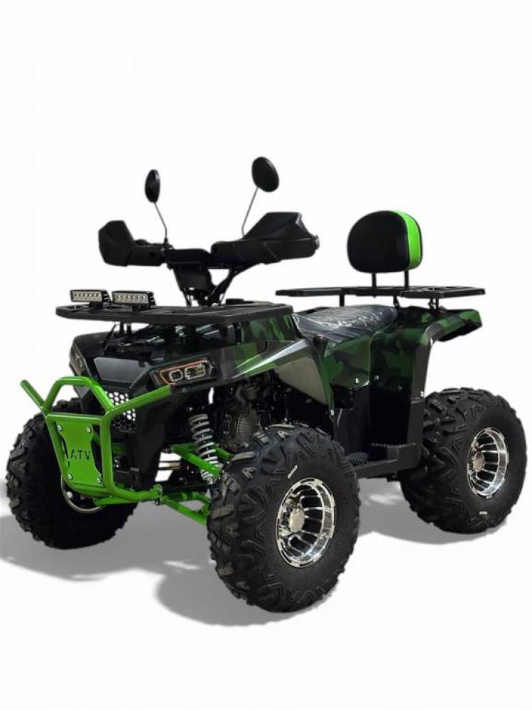 دباب ATV الوحش الصحراوي – قوة 150cc وأداء لا يضاهى استعد لمغامرة استثنائية مع دباب الأربع كفرات المصمم ليتحدى الطرق الوعرة والرمال بكل سهولة. يجمع هذا الدباب بين التصميم العسكري الجذاب (تمويه جبلي) وبين القوة الميكانيكية التي تمنحك سيطرة كاملة في الب