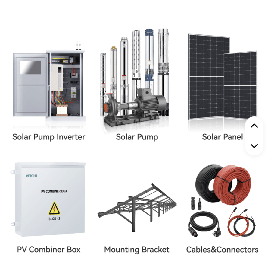 انفرتر مضخات VEICHI قدرة 630 كيلوواط (Pump Inverter 1100A)