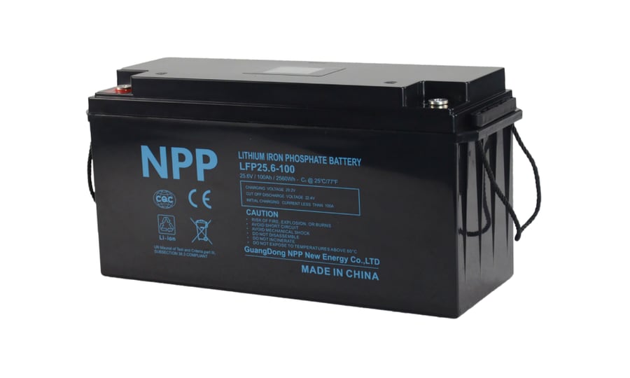 بطارية NPP ليثيوم - 25.6 فولت 100 امبير-ساعة (LiFePO4)