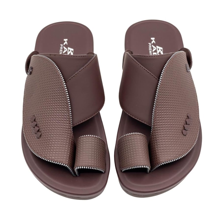Men's comfortable dark brown oriental shoes