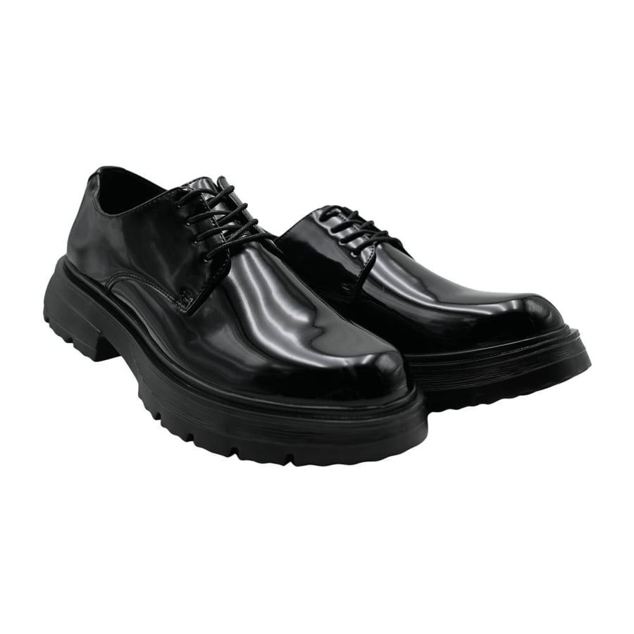 جزمة لوفر لماع FOOTSTEPS رجالي نعل سميك
