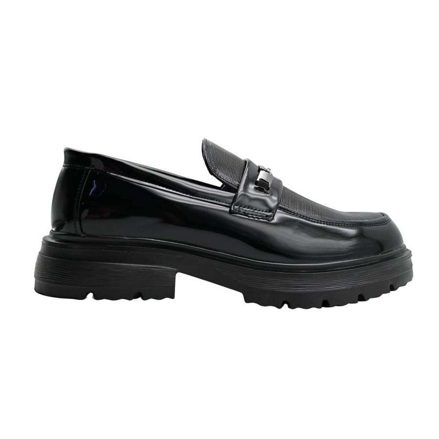جزمة لوفر لماع FOOTSTEPS رجالي نعل سميك