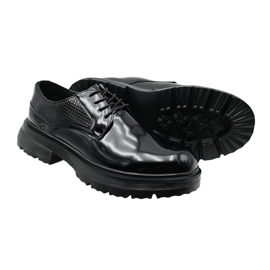 جزمة لوفر لماع FOOTSTEPS رجالي نعل سميك