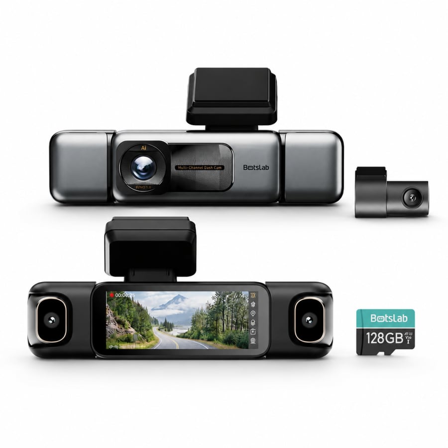 داش كام بوتسلاب G980H أمامية 3K وخلفية وكاميرتين داخلية FHD مع ذاكرة 128 جيجابايت