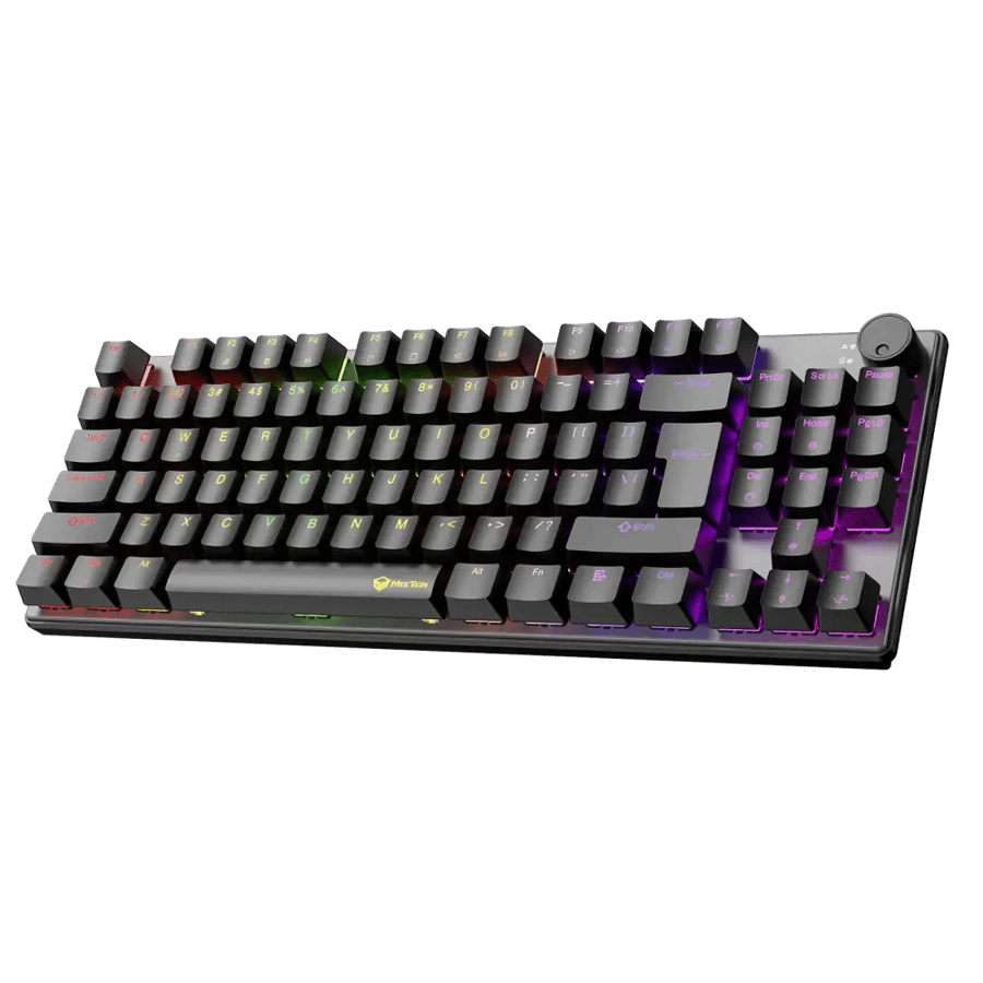 كيبورد MeeTion MK008 PRO ميكانيكي للألعاب – تصميم TKL، مفاتيح Hot-Swap وإضاءة RGB ⌨️