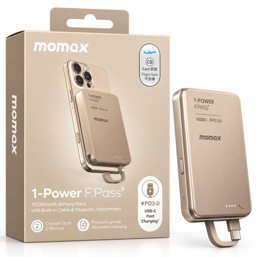 باور بانك Momax F.Pass+ مغناطيسي 10000mAh