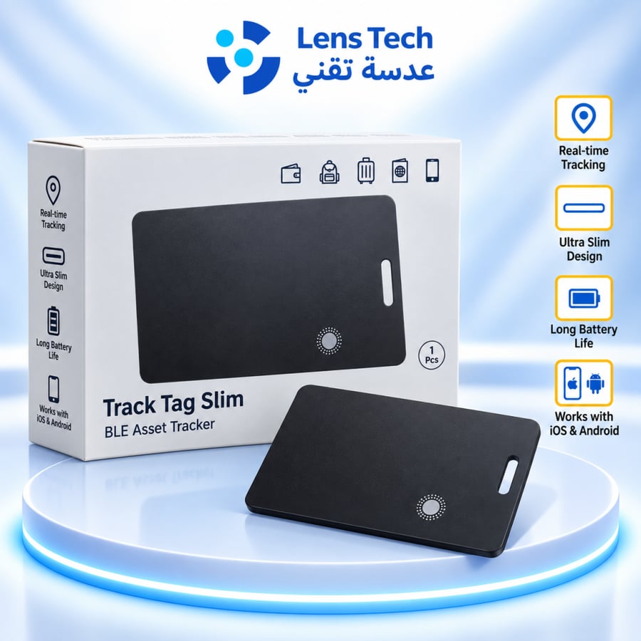 بطاقة Track Tag Slim الذكية للتتبع – تصميم فائق النحافة للمحافظ والحقائب والأمتعة