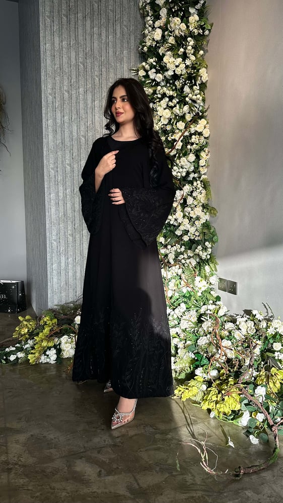 Abaya embroidery with design