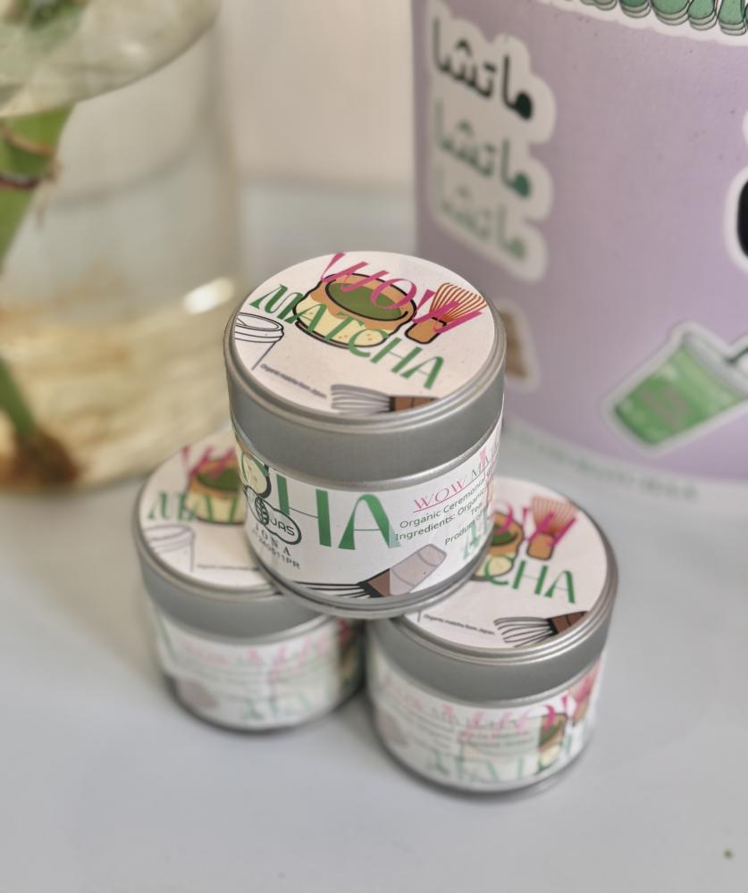 مجموعة من ٣ علب ماتشا عضوية احتفالية فاخرة 30g ORGANIC MATCHA PREMIUM CEREMONIAL GRADE.