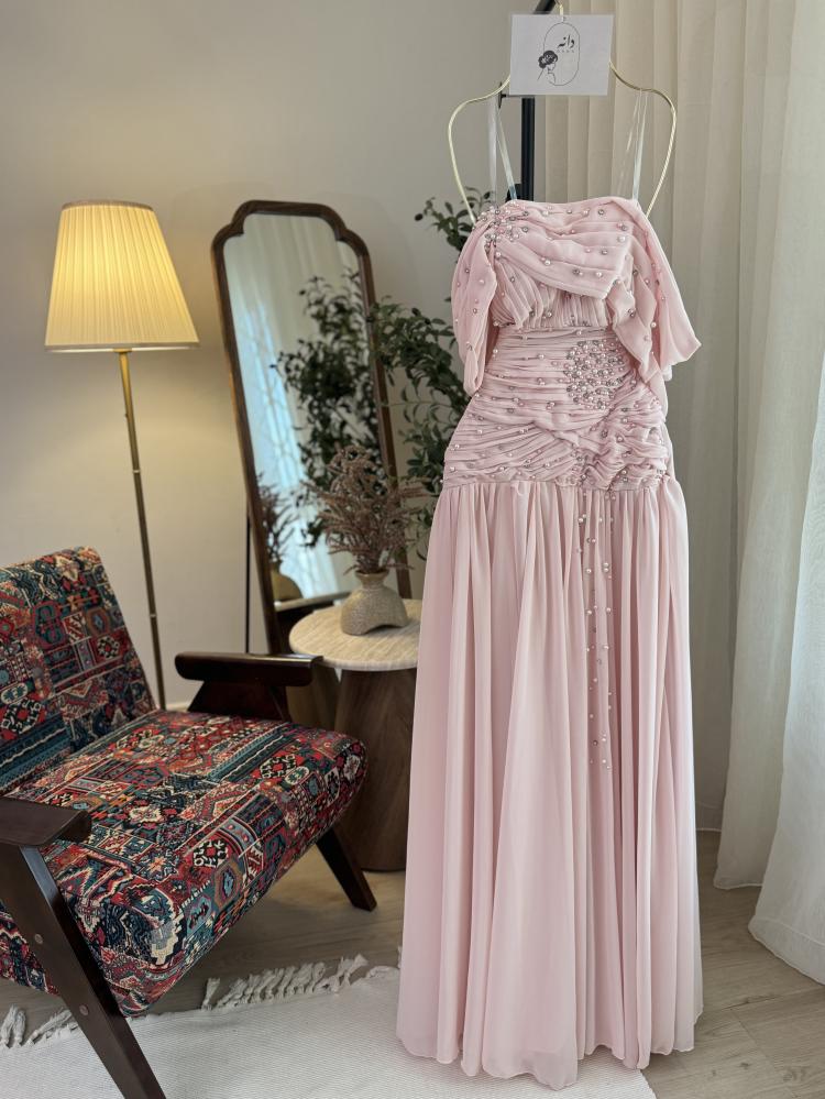 Soft chiffon dress baby pink Loulou