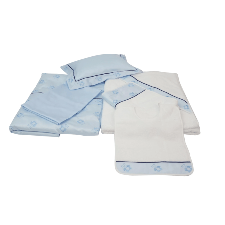 Baby bed sheet 6 parts with towels -teddy