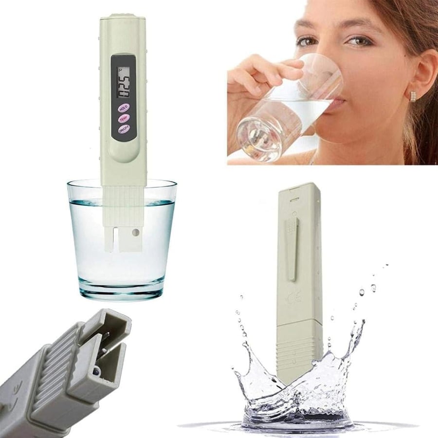 جهاز قياس الأملاح TDS للمياه | مدى 0–9990 PPM