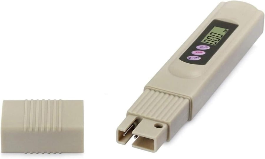جهاز قياس الأملاح TDS للمياه | مدى 0–9990 PPM
