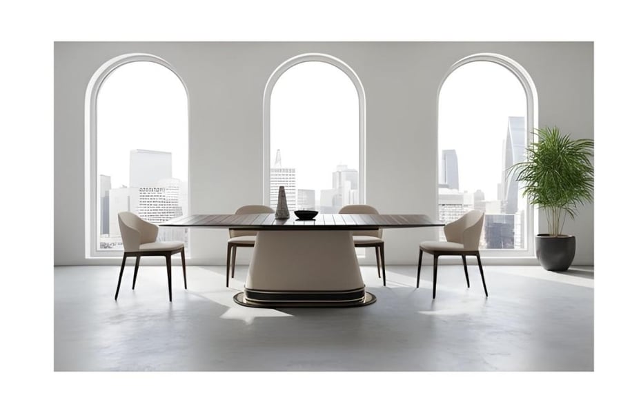 طاولة طعام 220 × 110 خشبية بتفصيل احترافي