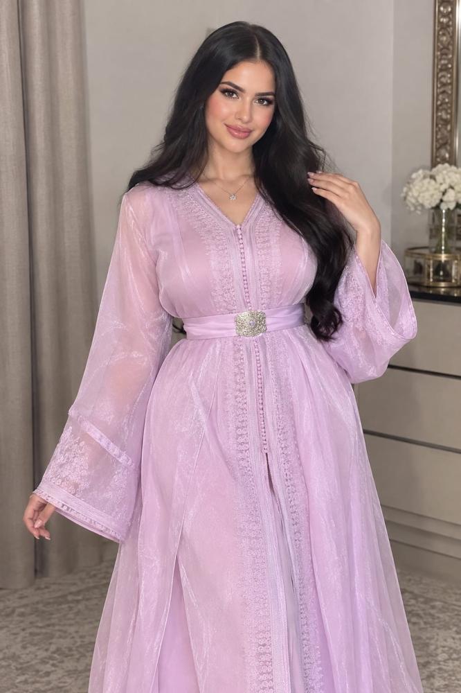 تكشيطة اورغانزا وردية