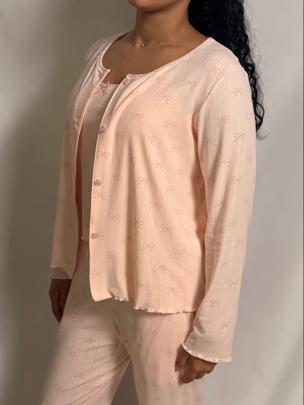 Pink bows pjs set