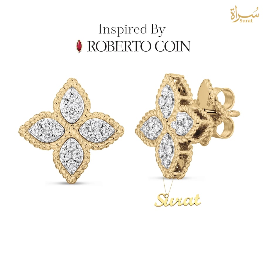 Flower-studded earrings