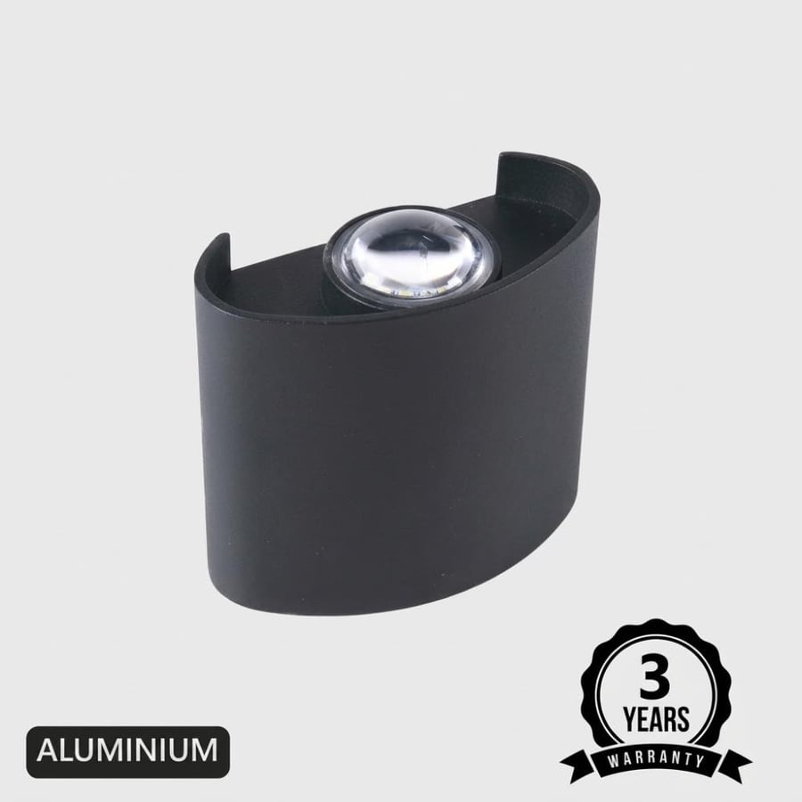 أبليك جداري خارجي منحني بعدسة واحدة LED 4 واط – PG6802-2
