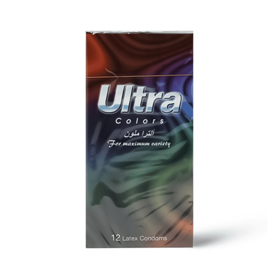 الترا واقيات ذكرية ملونة 12 قطعة