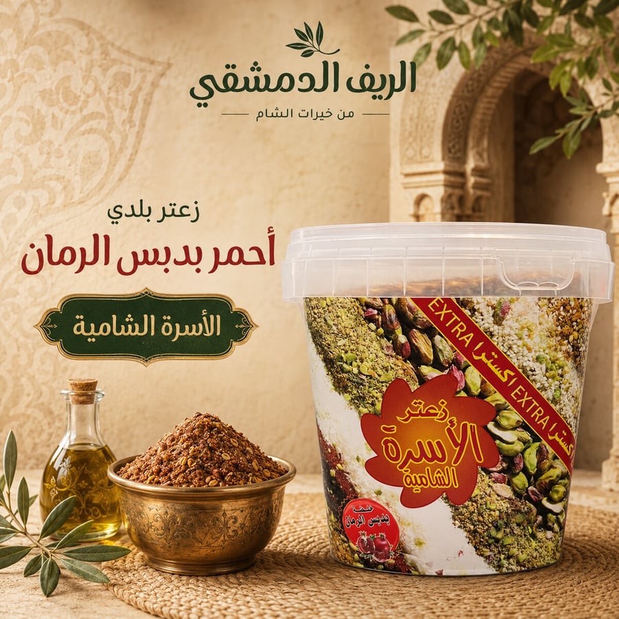 زعتر أحمر بدبس الرمان – الأسرة الشامية 800 غ