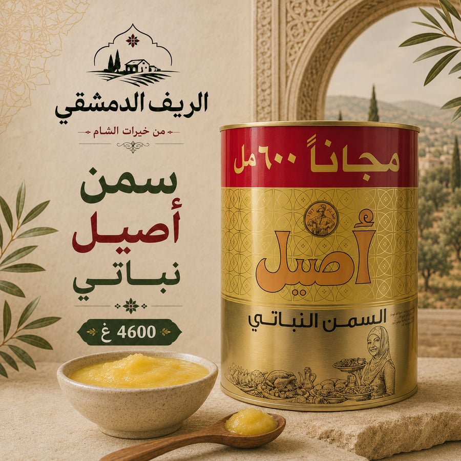 سمن أصيل نباتي 4600 غ الريف الدمشقي