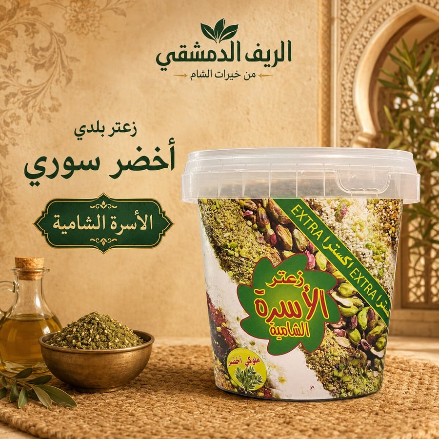 زعتر أخضر سوري – الأسرة الشامية 800 غ