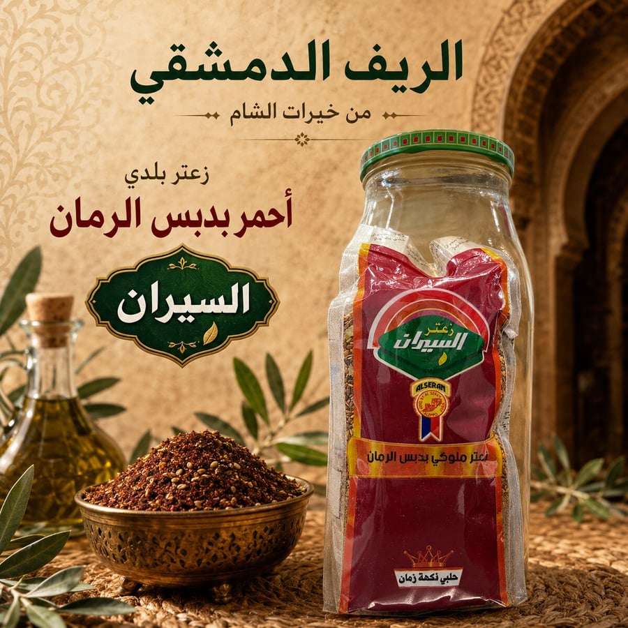 زعتر أحمر بدبس الرمان – السيران 450 غ