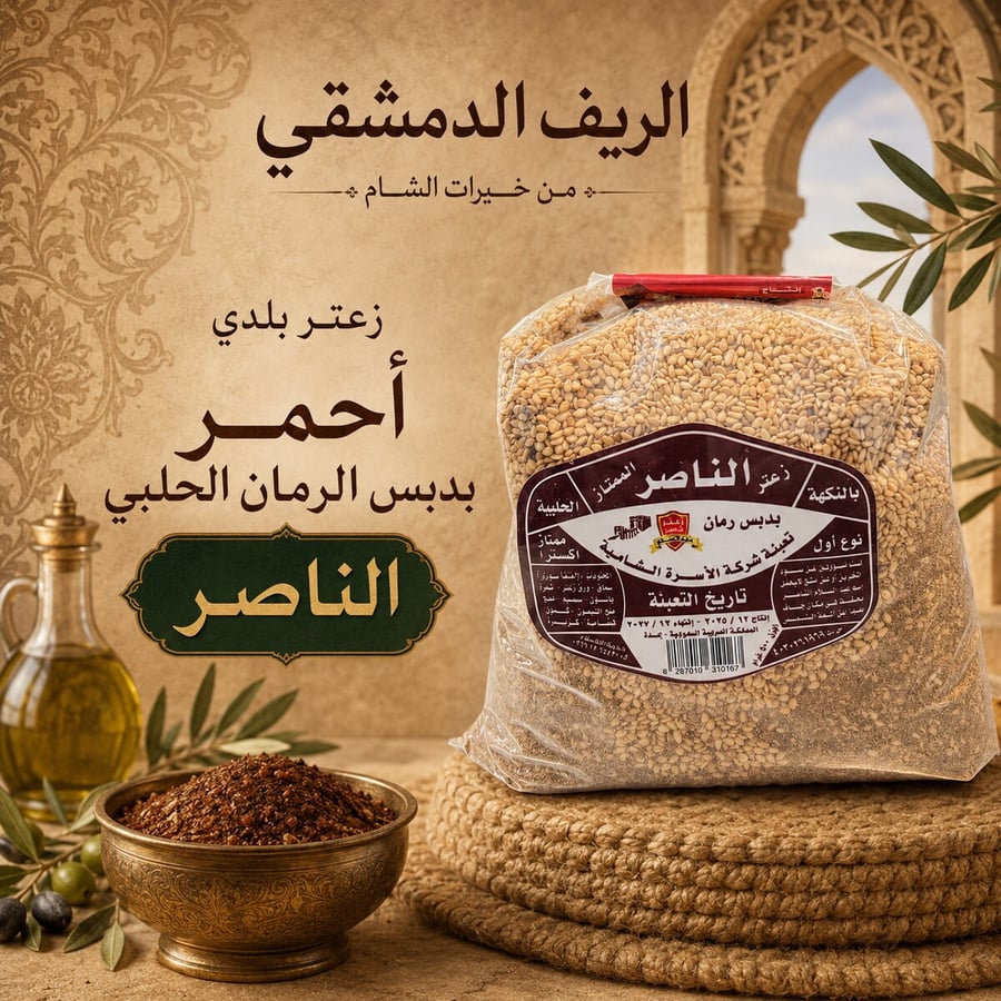 زعتر أحمر بدبس الرمان الحلبي – الناصر 500 غ