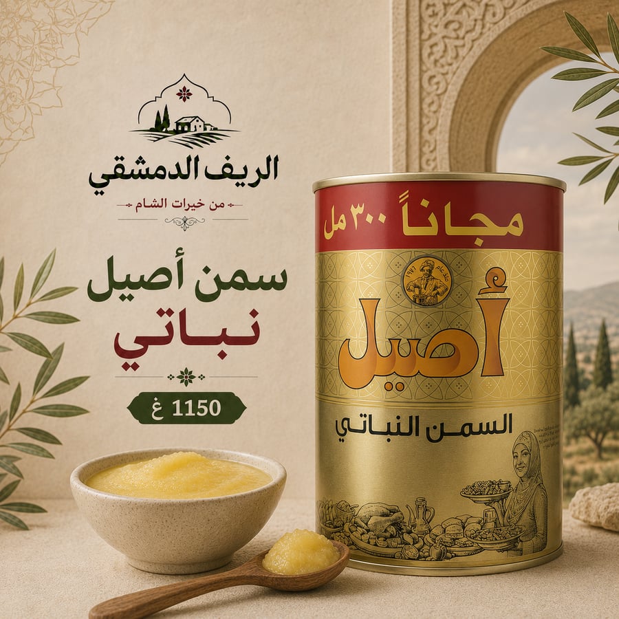 سمن أصيل نباتي 1150 غ الريف الدمشقي