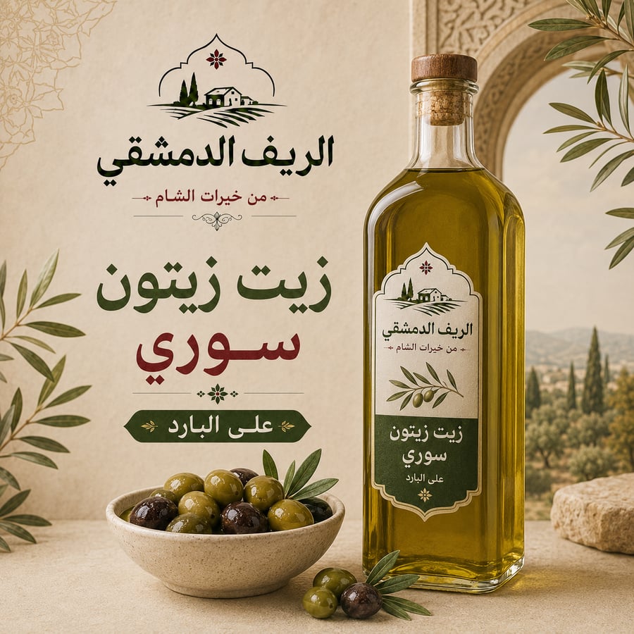 زيت زيتون سوري على البارد 1 لتر