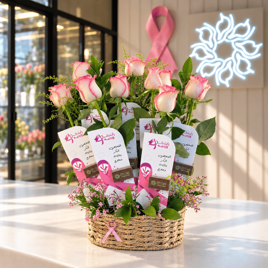 سلة توزيعات أكتوبر الوردي | Pink October Giveaway Basket