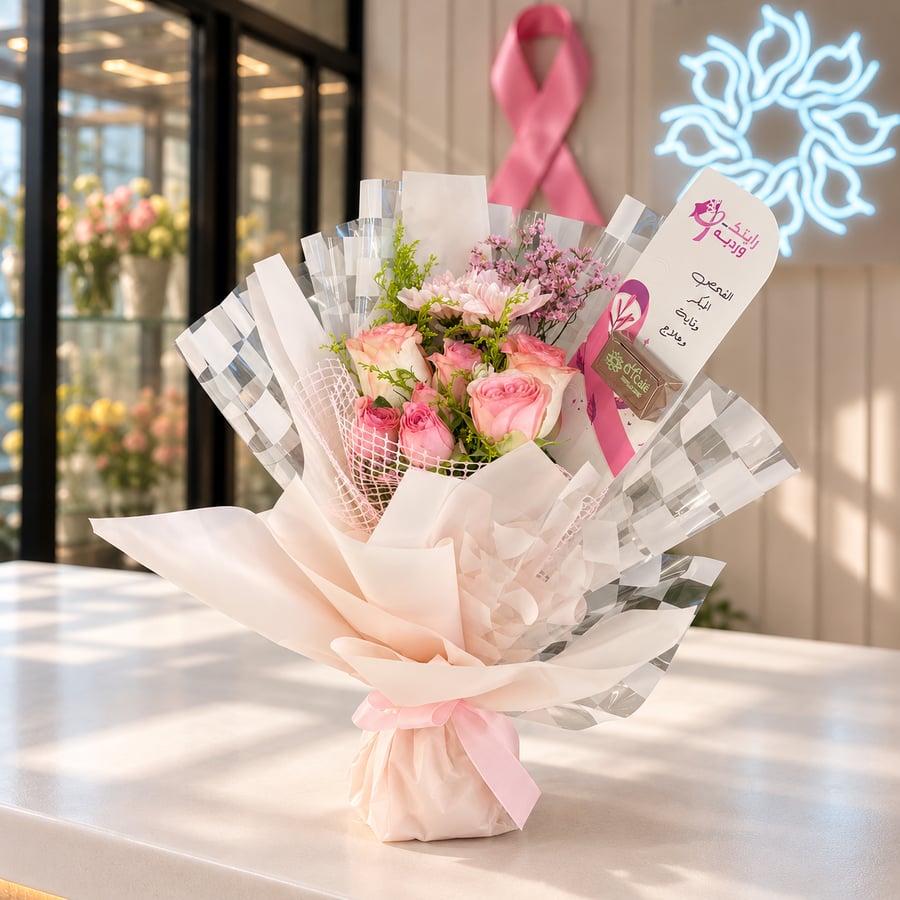 بوكيه أكتوبر الوردي الصغير | Pink October Mini Bouquet
