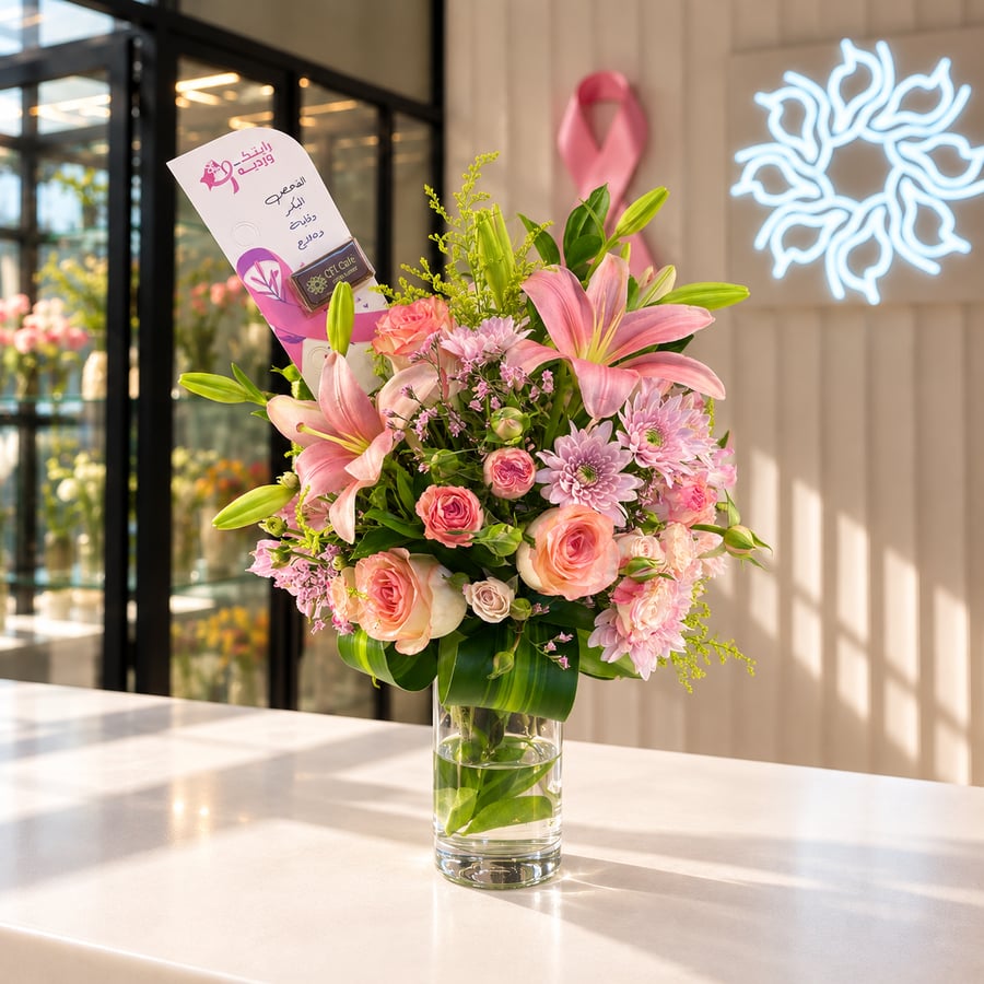 فازة أكتوبر الوردي | Pink October Vase