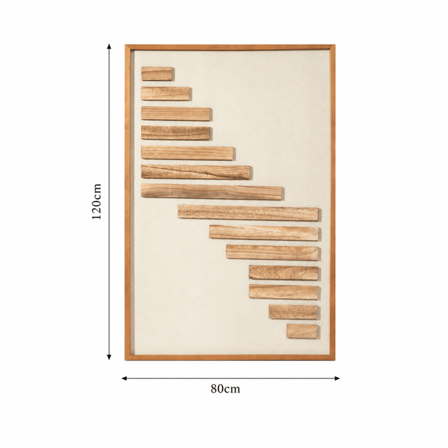 لوحة حائط بإطار بيج مقاس 120 × 80 سم