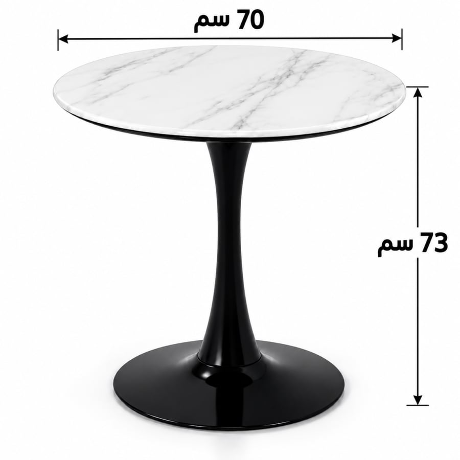 طاولة كافيه دائرية رخام