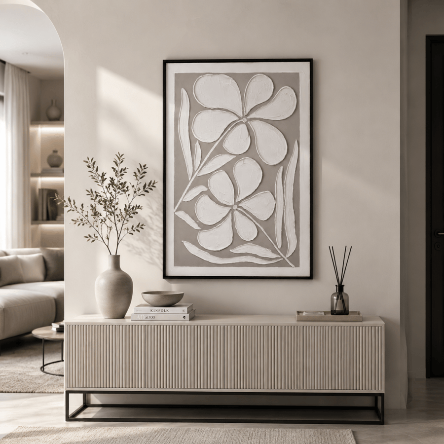 لوحة حائط راقية بإطار أسود مقاس 120 × 80 سم