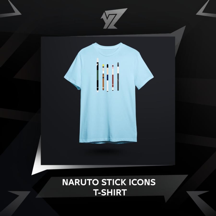 تي شيرت اعواد شخصيات ناروتو  - Naruto Stick Icons T-shirt
