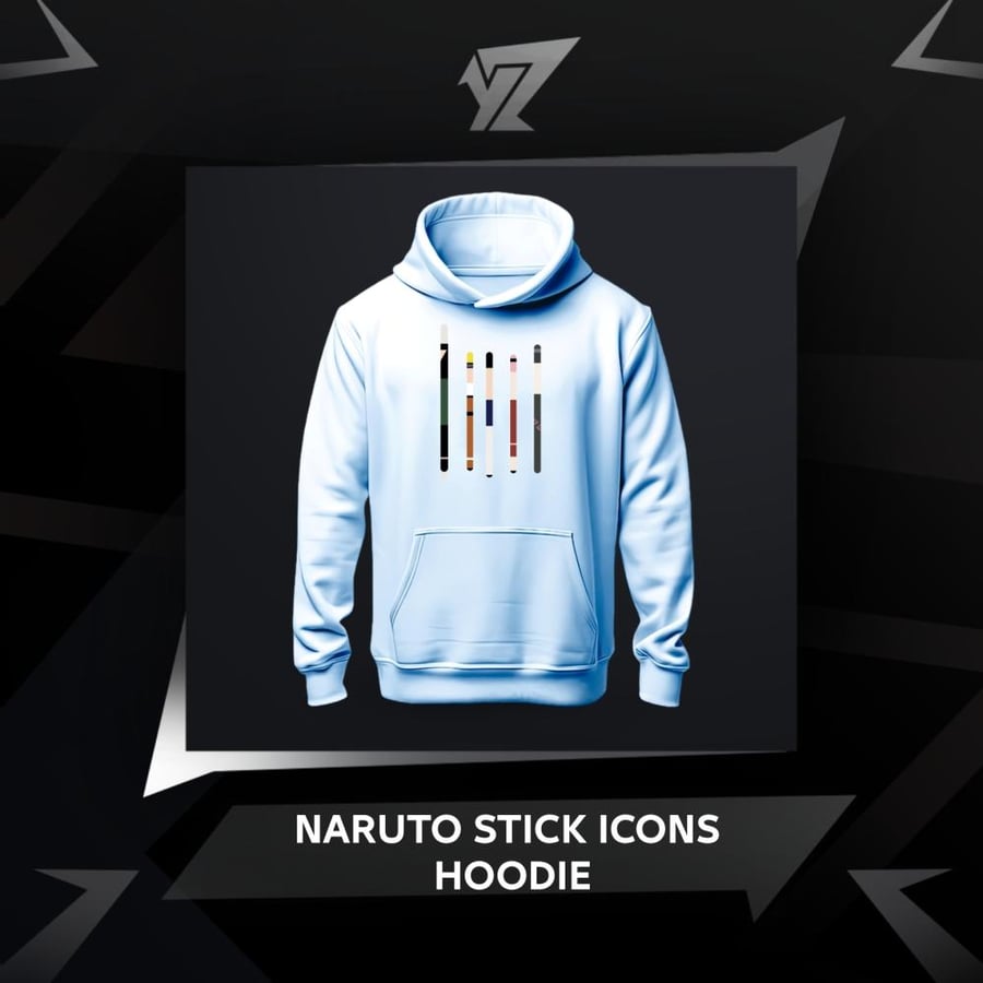 هودي اعواد شخصيات ناروتو - Naruto Stick Icons Hoodie