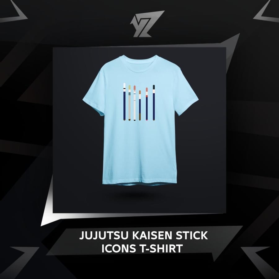 تي شيرت اعواد شخصيات جوجوتسو كايسن - JuJutsu Kaisen Stick Icons T-shirt