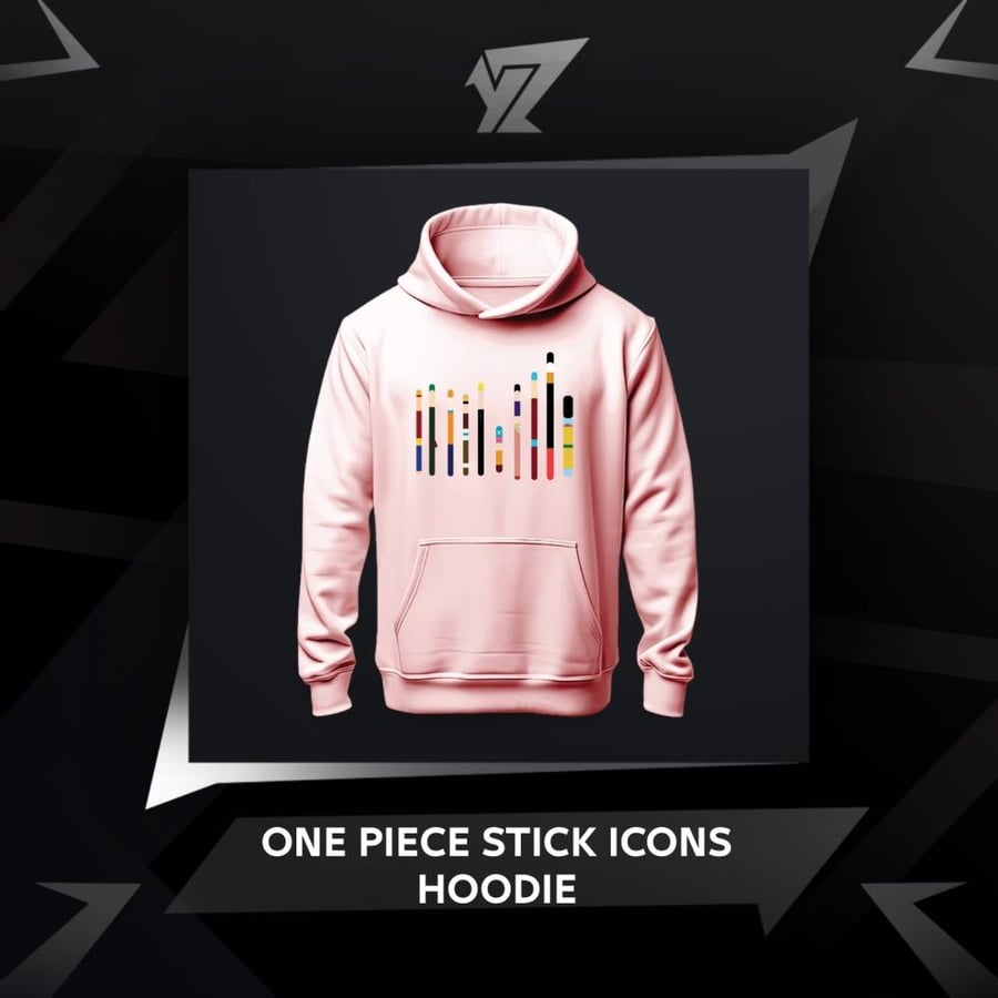 هودي اعواد شخصيات ون بيس - One Piece Stick Icons Hoodie