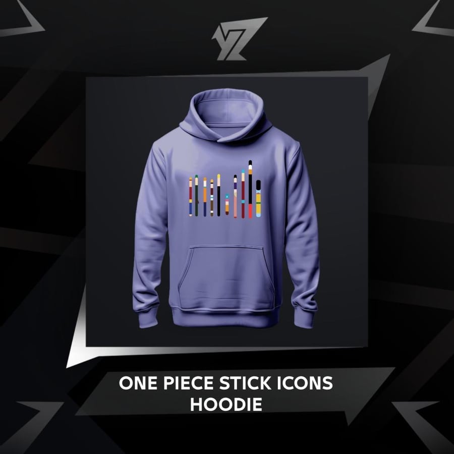 هودي اعواد شخصيات ون بيس - One Piece Stick Icons Hoodie